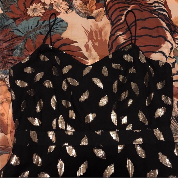 RARE Diane Von Furstenberg Siena Gold Leaf Dress - Picture 3 of 7